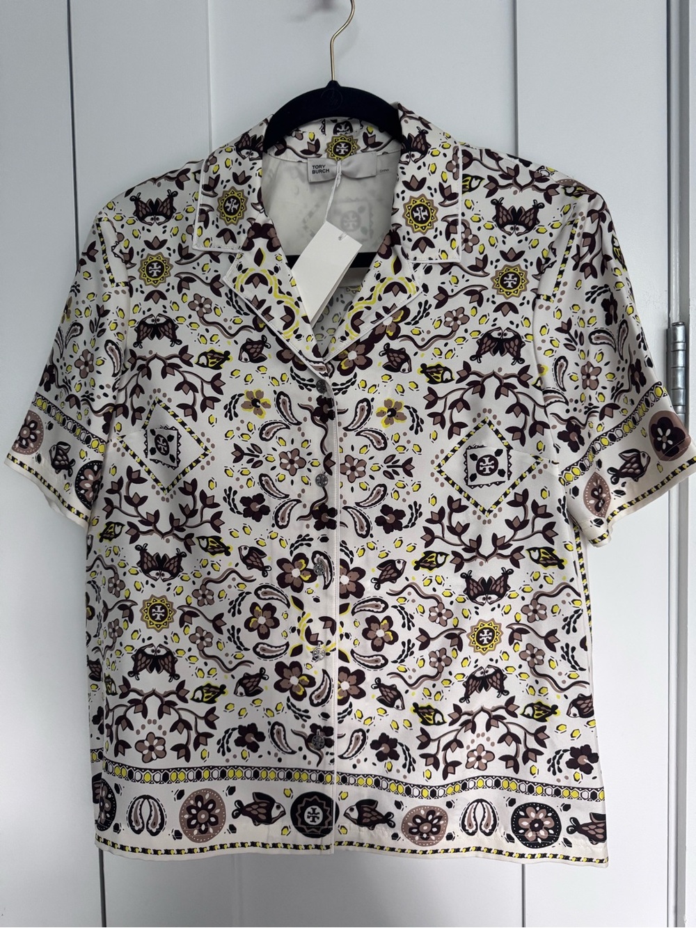 Tory Burch Silk Camp Shirt